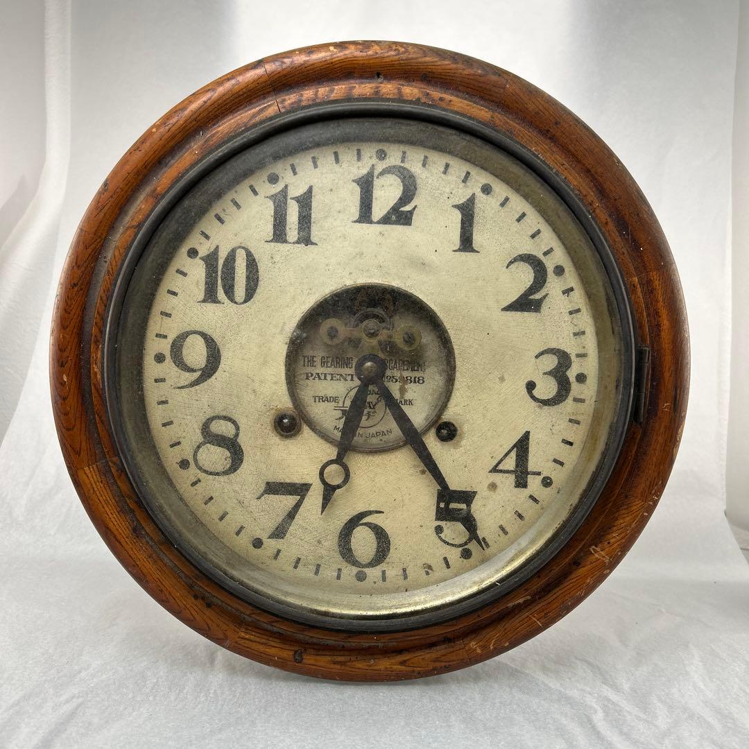 D古い　ラーヂ　 掛け時計 日本製　古時計　現状品　インテリア飾りに