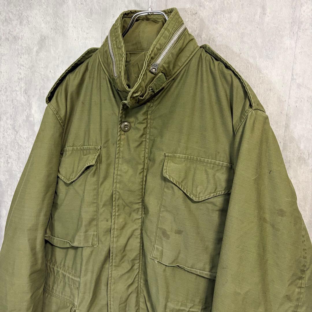 りゅうちゃん様希少67年製米軍実物M-65 2nd アルミジップ S-Mアルファ