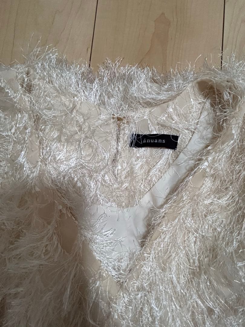 anuans ジャガードバルーンヘムブラウス