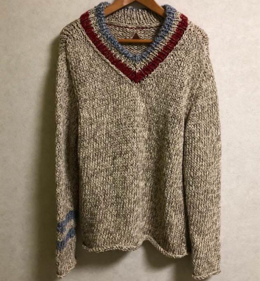 kapital キャピタル ハンドニットチルデン Vネック セーター