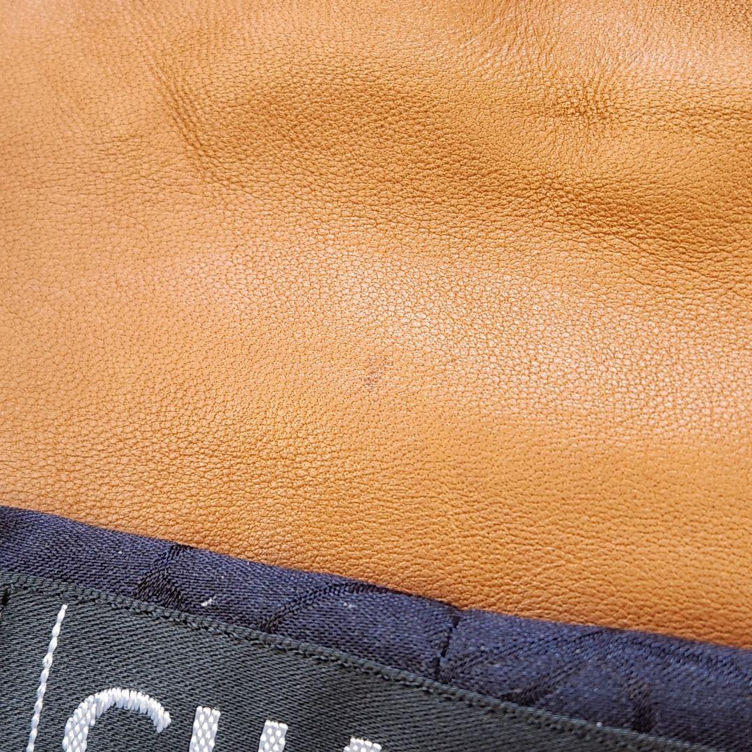 CHANEL ✨01P ツイード ジップアップ ジャケット レザー切替 38