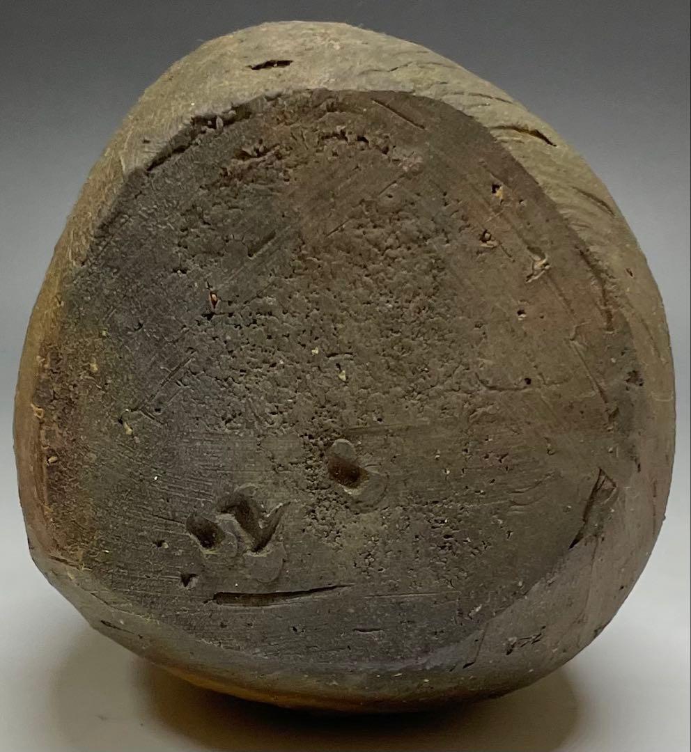 金重愫　備前徳利　円山窯　備前焼　共箱(四方桟盛蓋) 栞　w772