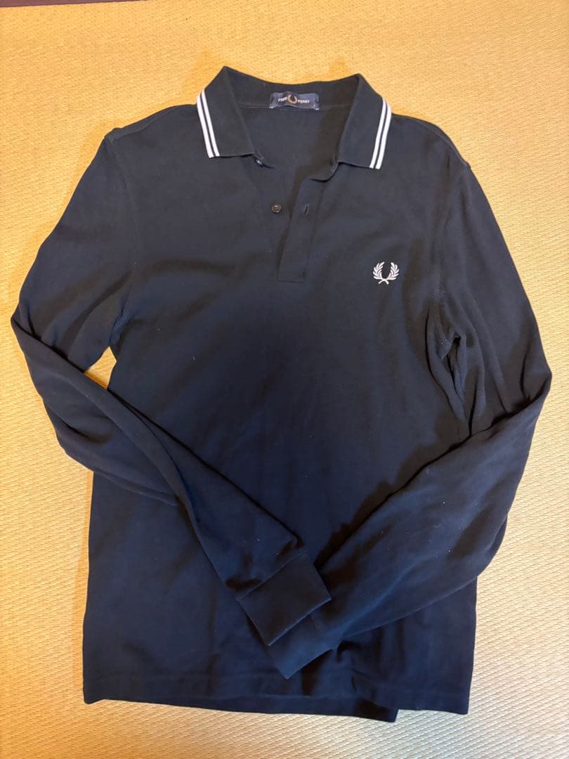 フレッドペリー 長袖ポロシャツ 黒