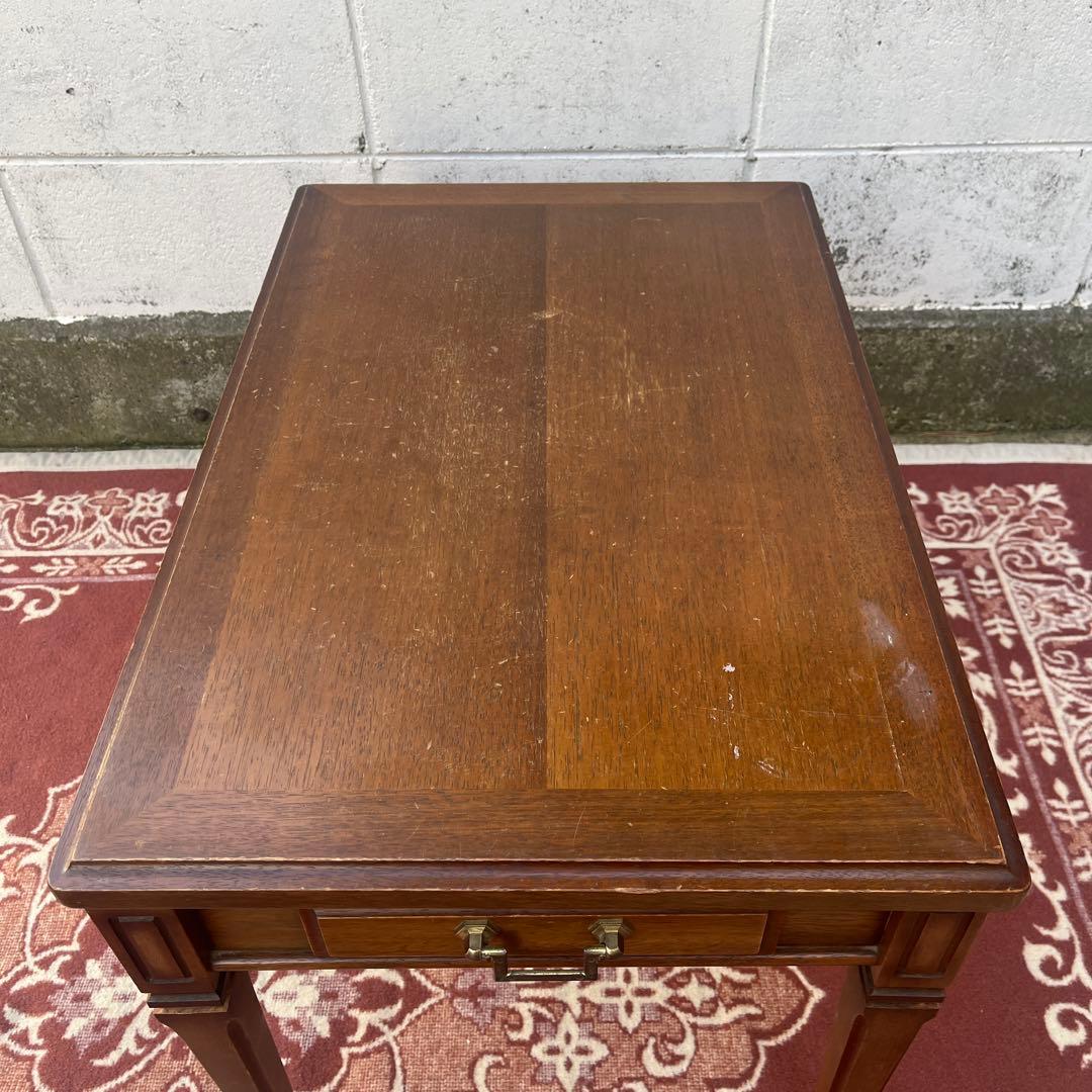 古家具◾️maruni マルニ 地中海シリーズ 木製 サイドテーブル 引き出し付