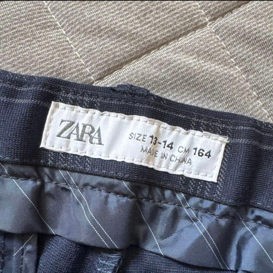 【人気商品】ZARA フルセット ネイビー チェック柄 スーツ キッズ 【美品】