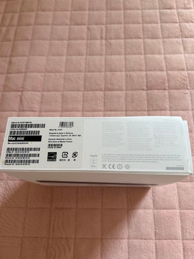 Mac mini (Late 2012) SSD256GB メモリー16GB