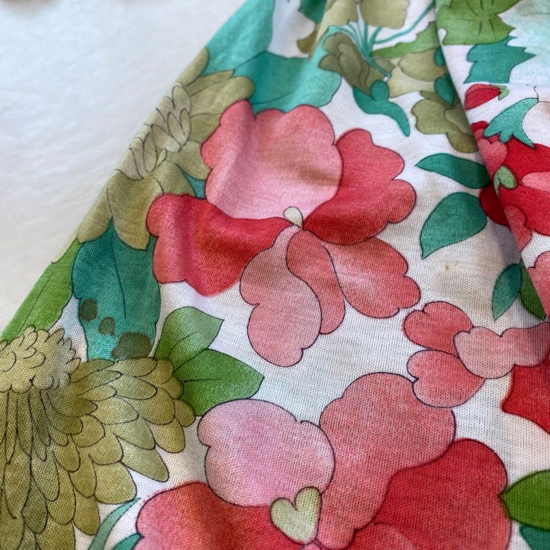 希少★LEONARD レオナール ロングワンピース 花柄 ベルト付き M