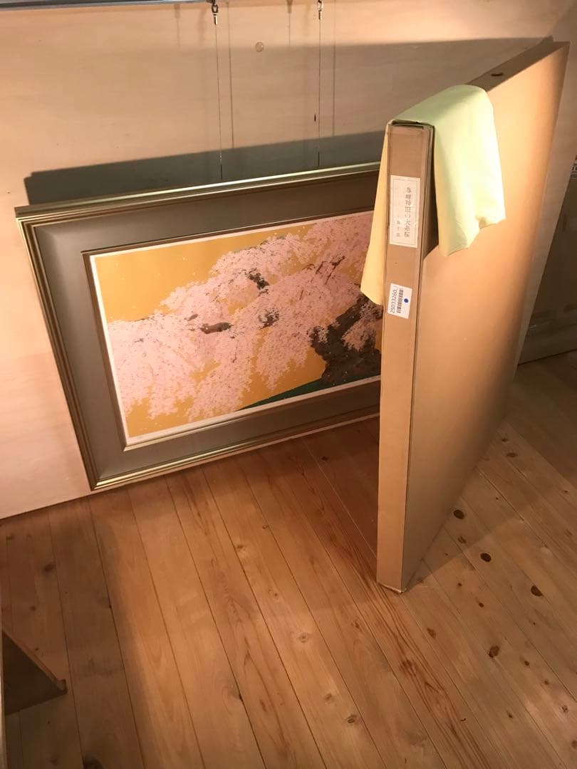 しらすさま専用　中島千波「春輝神田の大糸桜」シルクスクリーン　直筆サイン・落款有