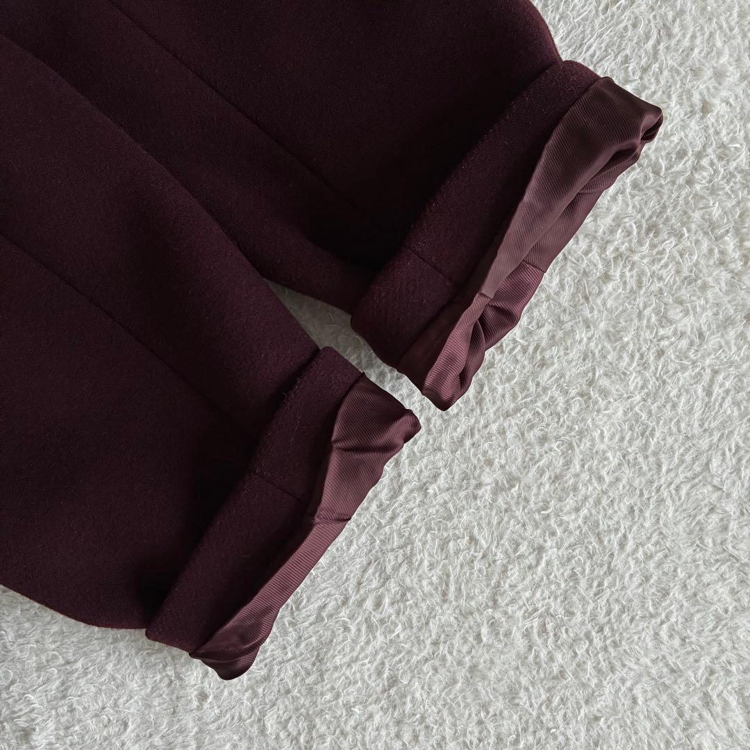 美品 スティーブンアラン 大襟 ウールコート ミドル丈 ダブルブレスト 日本製