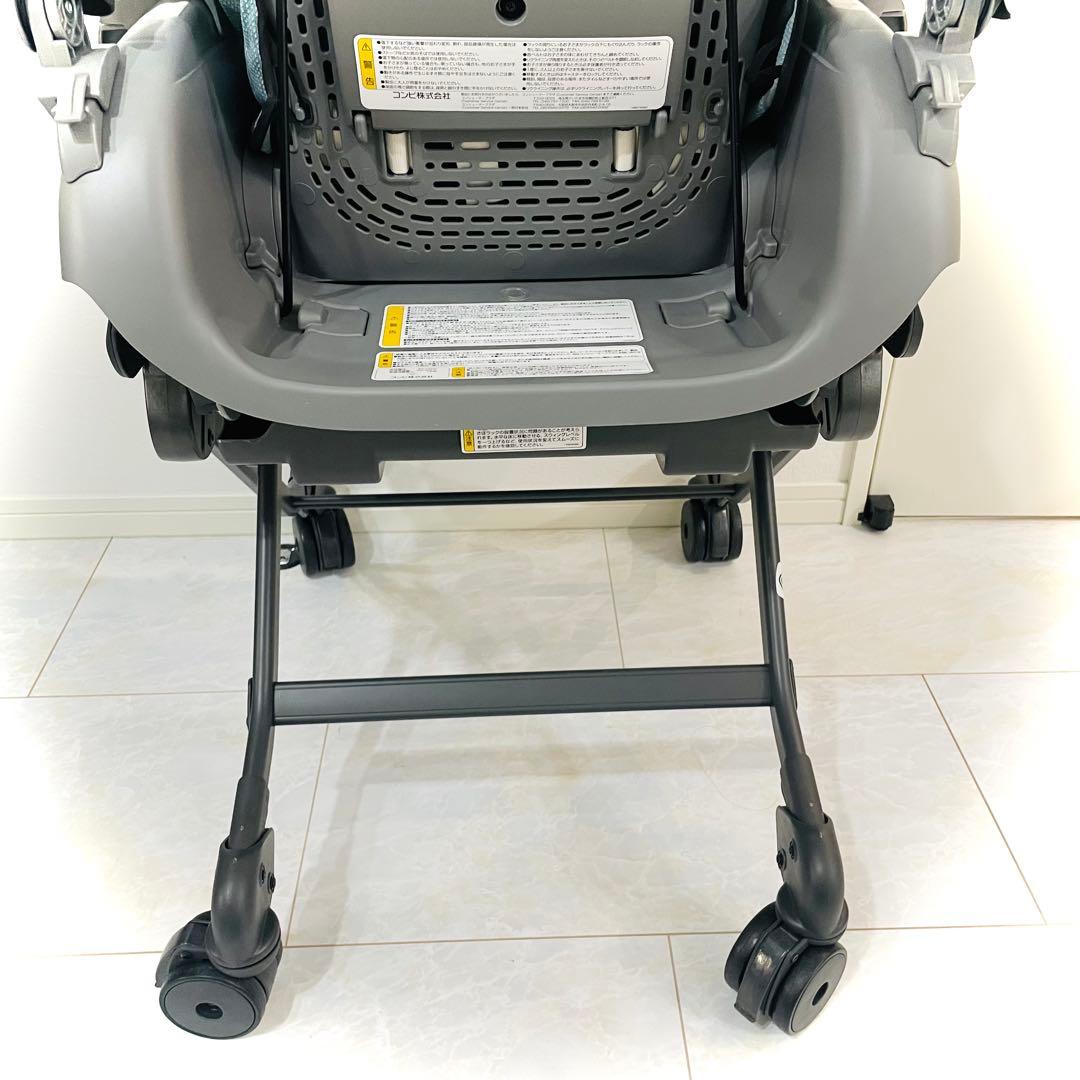 【超美品】テーブル艶有★コンビネムリラオートスイングBEDiスリープシェルブルー