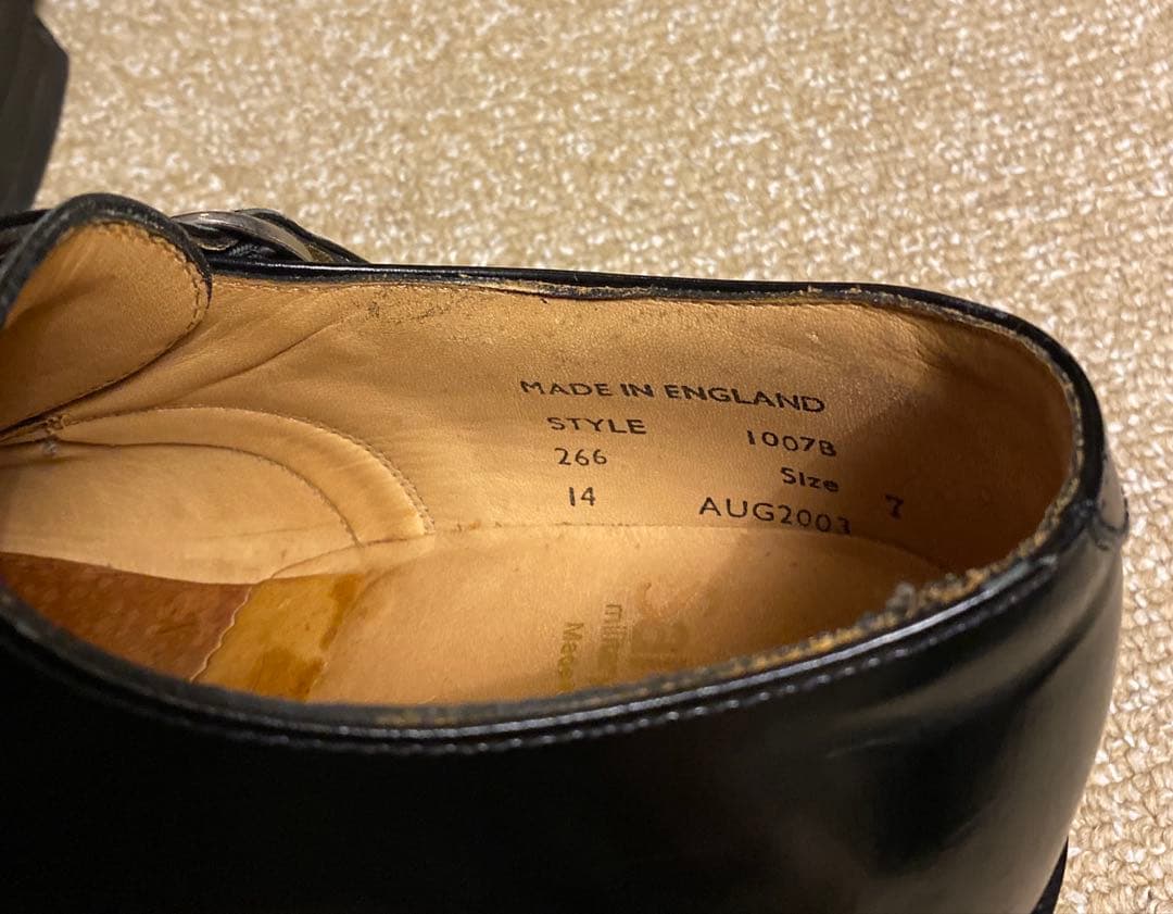 サンダース　1007B レザーシューズ　ブラック