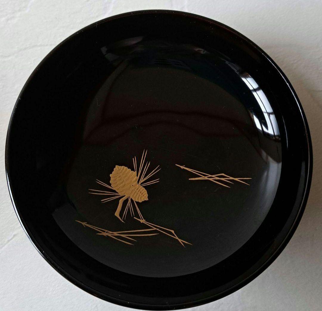 蓋付き 菓子椀 5客 煮物椀　骨董品　木製漆器