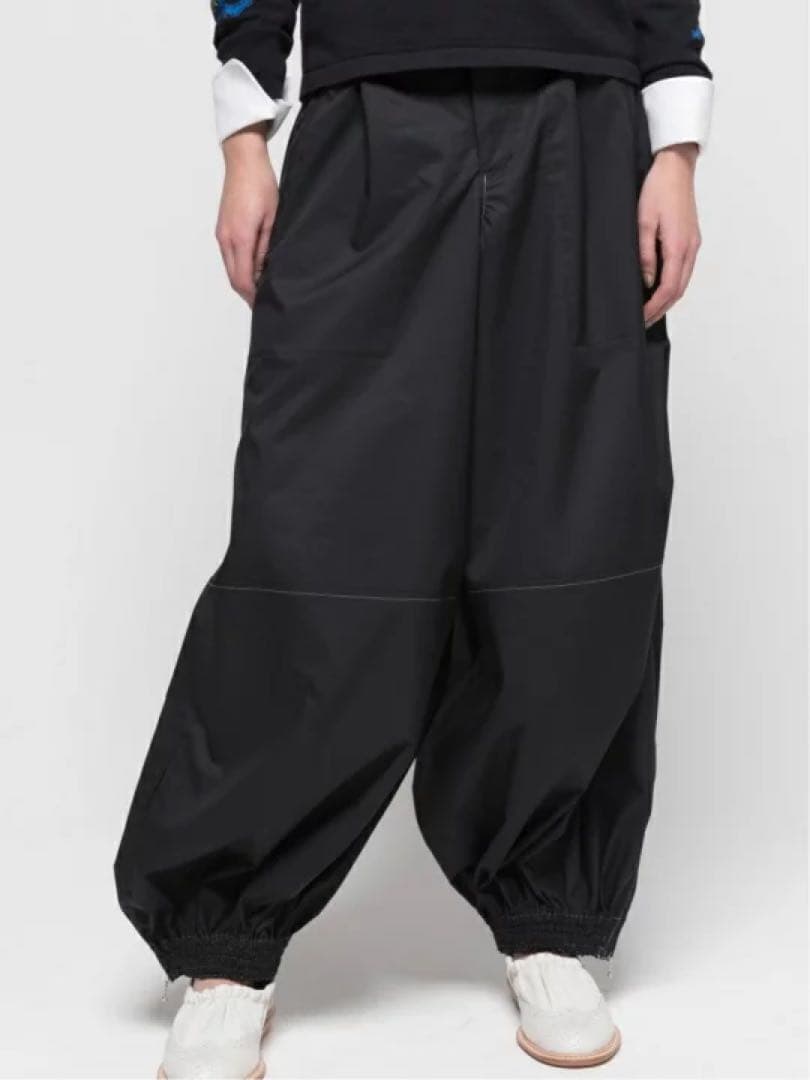 beautiful people ダブルエンドサルエルパンツ　BLACK