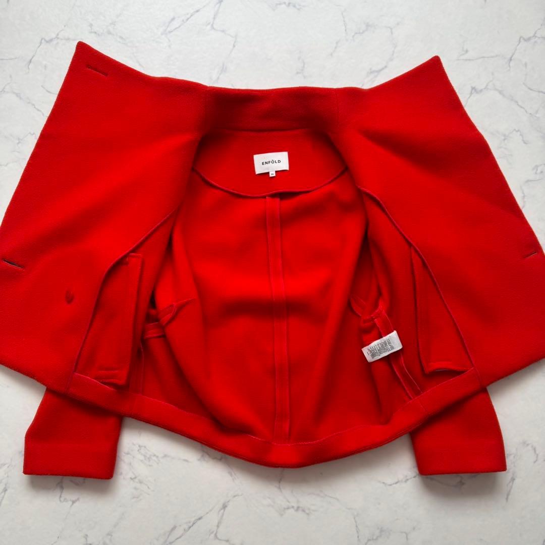 あ*可様 ENFOLD エンフォルド ウールリバーモッサショートドルマンコート