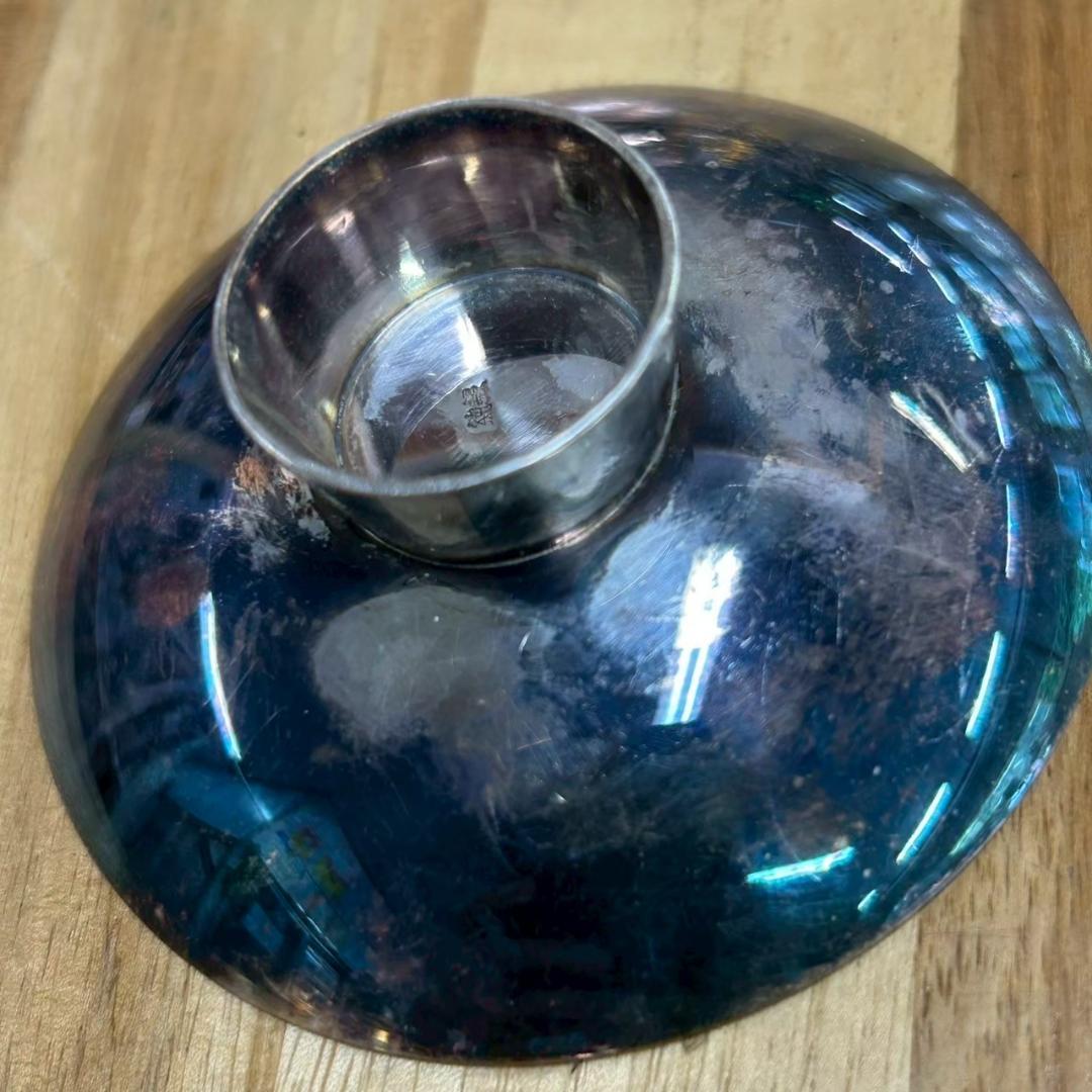 純銀 盃 2点セット 約114g 純銀刻印あり 名入れあり 銀杯 銀製 工芸品