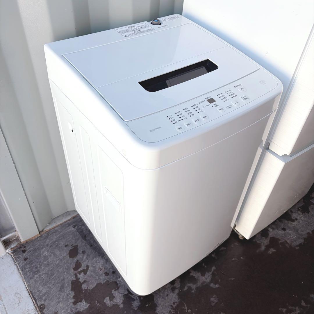 運搬取付無料！ホワイト純正IRIS3点・無印電子レンジの4点セット！完動超美品！