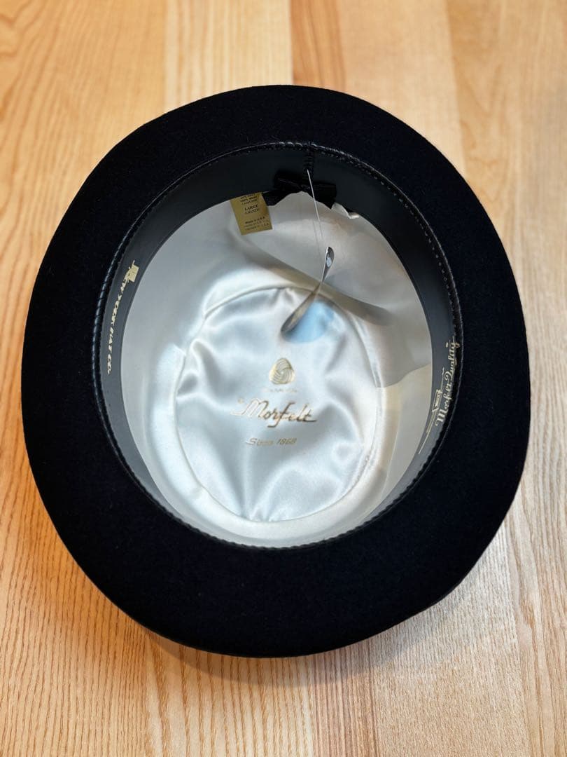 ニューヨークハット ダービー フェルト デラックス 希少 黒 L