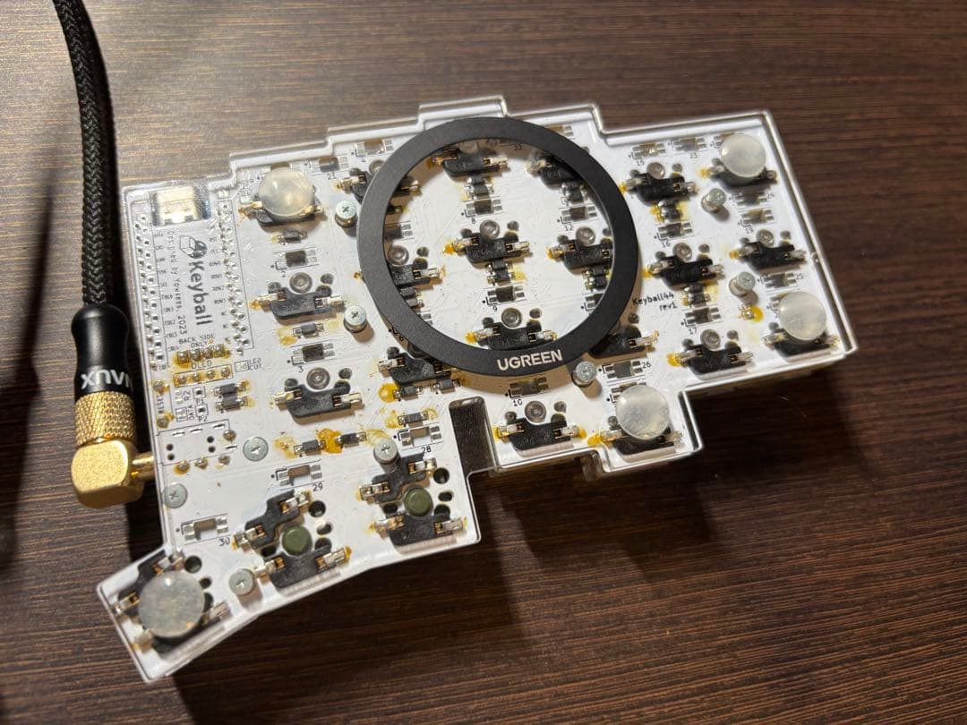 【美品/値下げ中】Keyball44 静音,magsafeカスタム