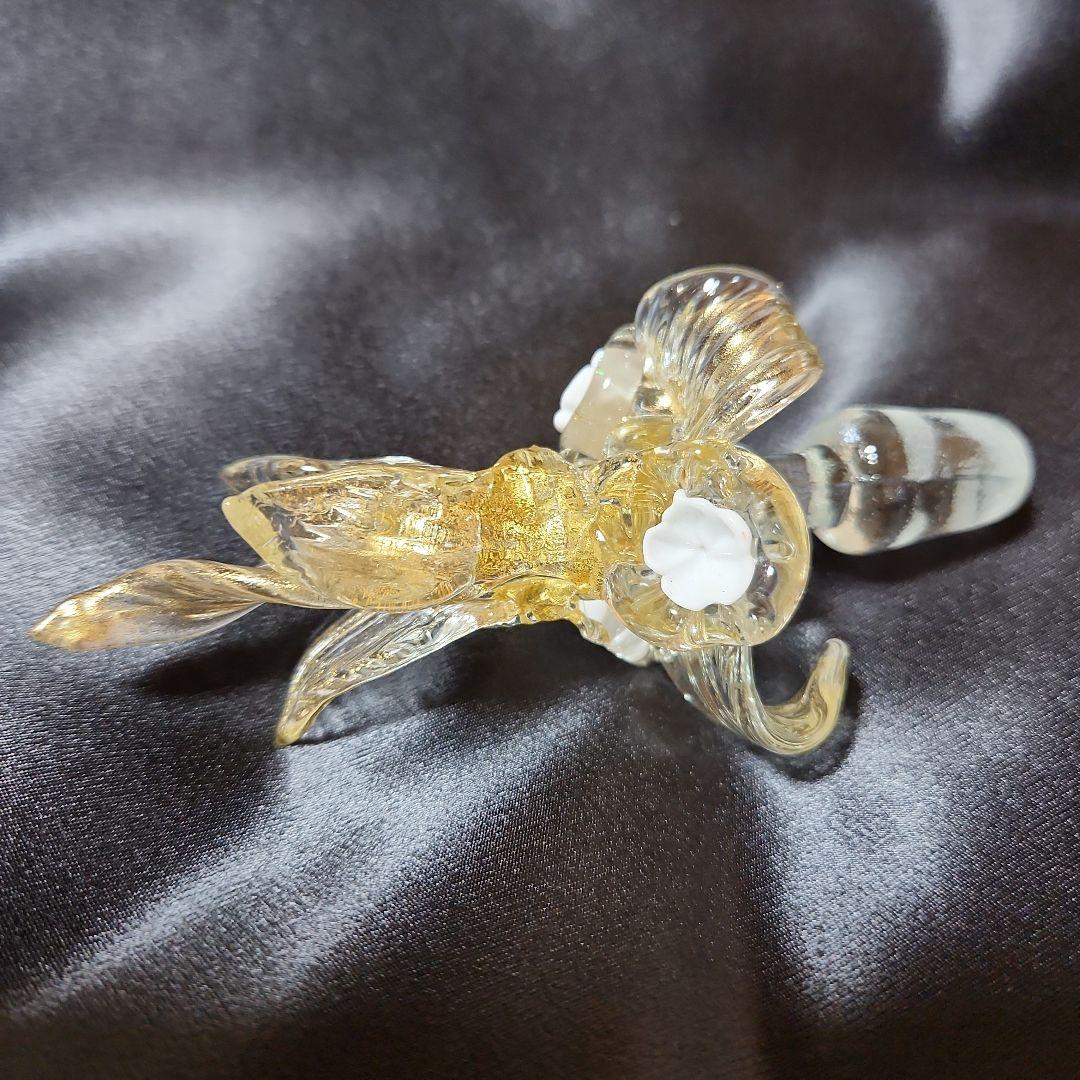 ベネチアンガラス ムラーノガラス レース柄 蓋付き オブジェ イタリア