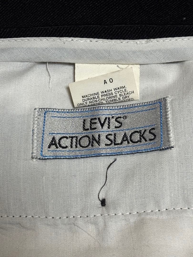 90s Levi's アクションスラックス ビンテージ 黒 usa old