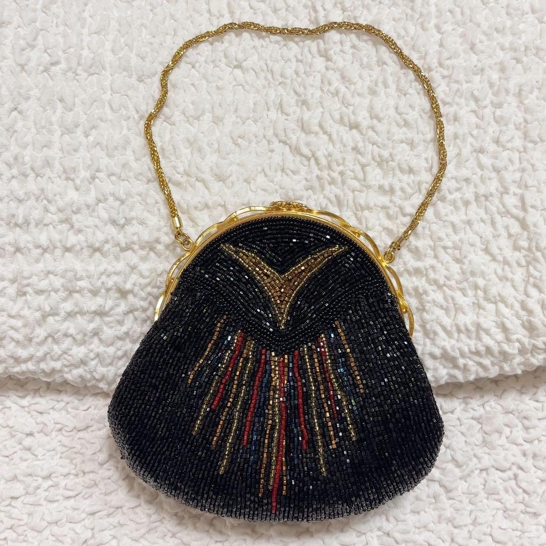 ルミー はしもと ビーズバッグ 和装 マルチカラー パーティバッグ ヴィンテージ