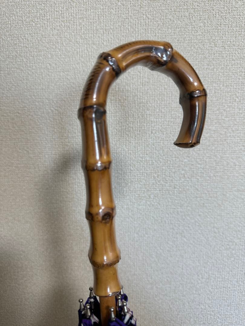 【新品・未使用品】レディース日傘　パーニュ長傘 竹取手 竹石突 2409