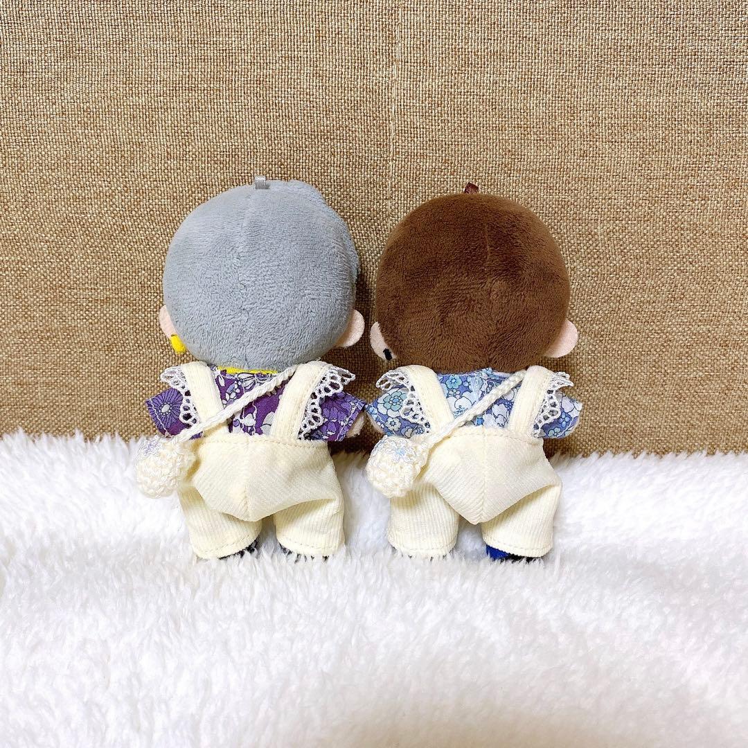 ゆず/チルぬい服[コーデュロイ2点]青・紫[グレンチェック3点] 黒・茶