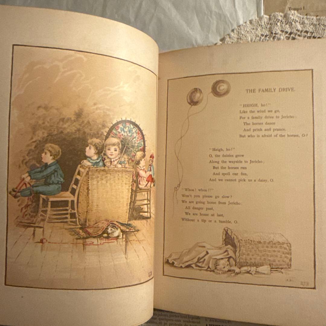 1894年アンティーク美しい挿絵ヴィクトリアン洋書　絵本ジャンクジャーナル古書