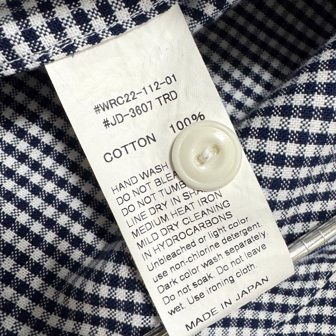 1710◆DANTON ダントン バンドカラーシャツ ノーカラーシャツ 38