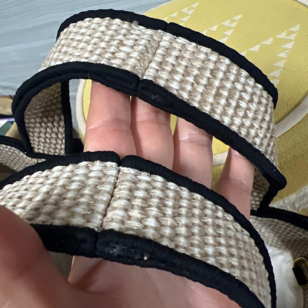 ロエペ　LOEWFフォントトート(ラフィア)ラージかごバッグ