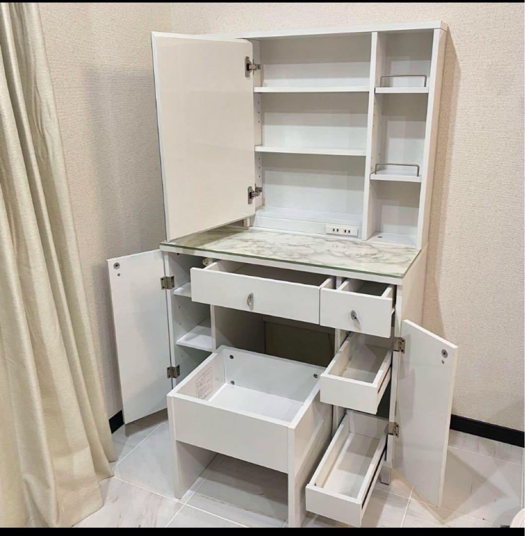 4/25発送まで　ほぼ新品　ニトリ 両袖ドレッサーダークブラウン（※イス別売り）