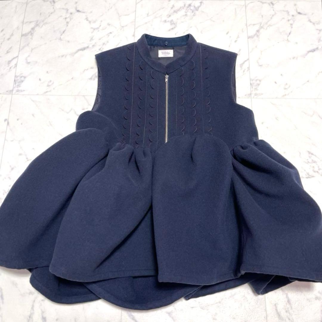 美品✨Bibiy. ANGIE SLEEVELESS JACKET ネイビー
