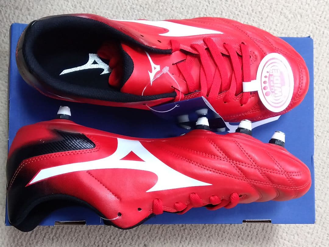 ラグビースパイク／ミズノ／27.5／赤／R1GA200101／新品・未使用品