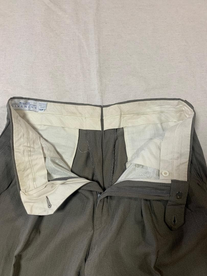 80s ジバンシー GIVENCHY 3タック スラックス 良サイズ