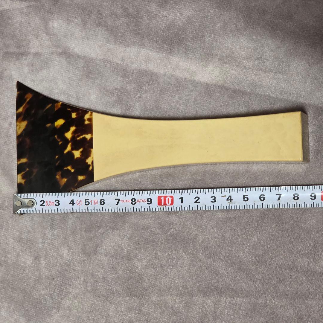 三味線 撥 バチ ケースつき　開き約8.7cm一部欠けあり　本鼈甲