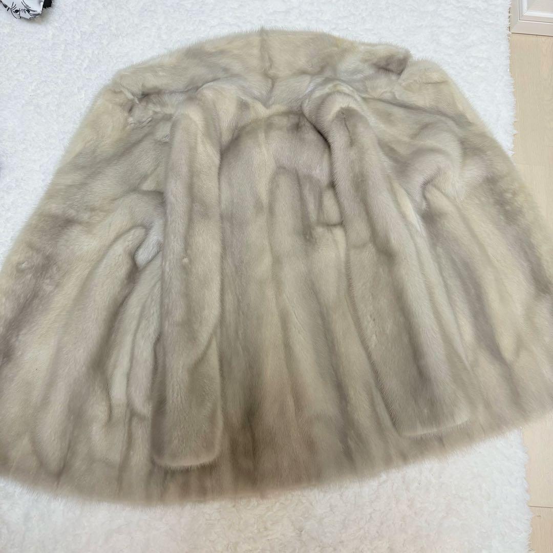 【肉厚人気カラー】 MOONBAT サファイアミンク　毛皮コート