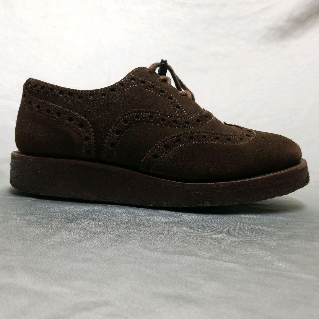 秋冬 Nepco ネプコ ウイングチップ シューズ ラバーソール 茶 英国製