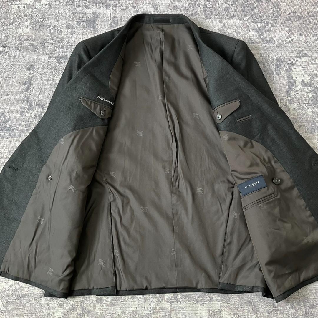 【超希少XL】バーバリーロンドン セットアップ スーツ ダブル 銀ボタン 180