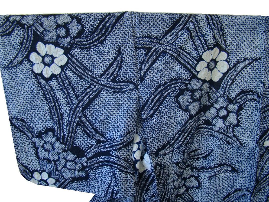 S寸 鳴海 総絞り 浴衣・ 四寸帯 セット 仕立上り～153cm Ys366