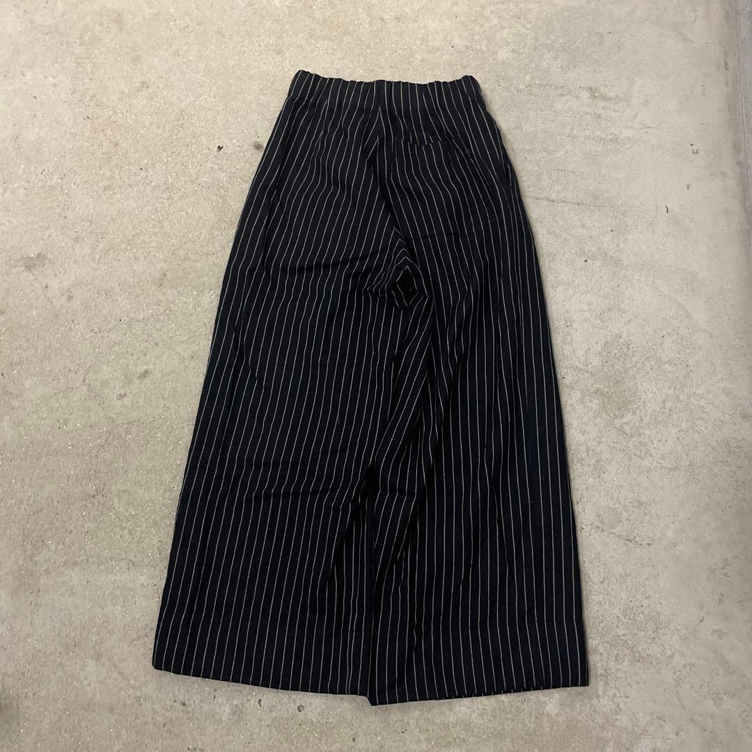 DRIES VAN NOTEN ブラック　ストライプトラウザーズ