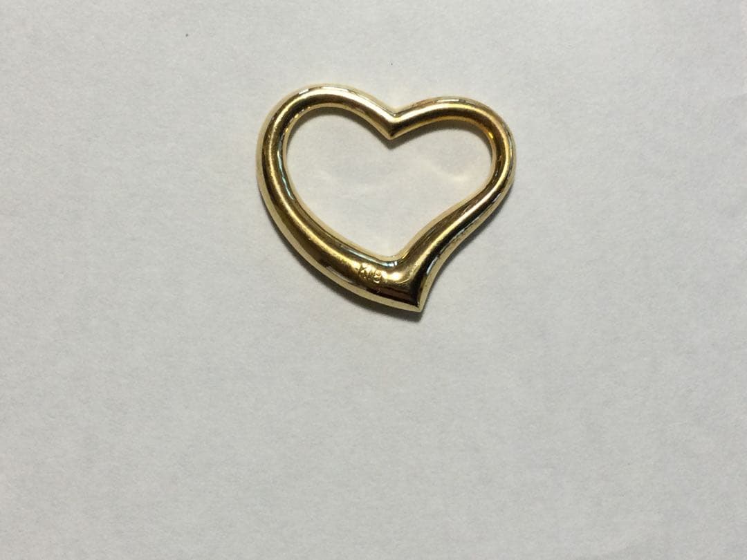 K18 オープハートデザイン　ネックレスハートトップ