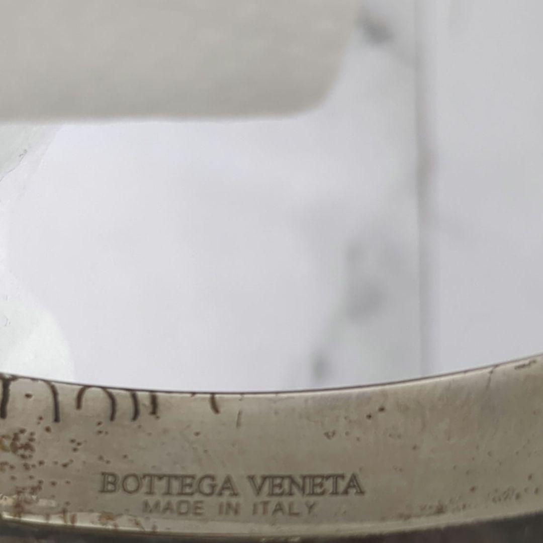 【最高デザイン】ボッテガヴィネタ☆イントレ　レザー　シルバー　バングル