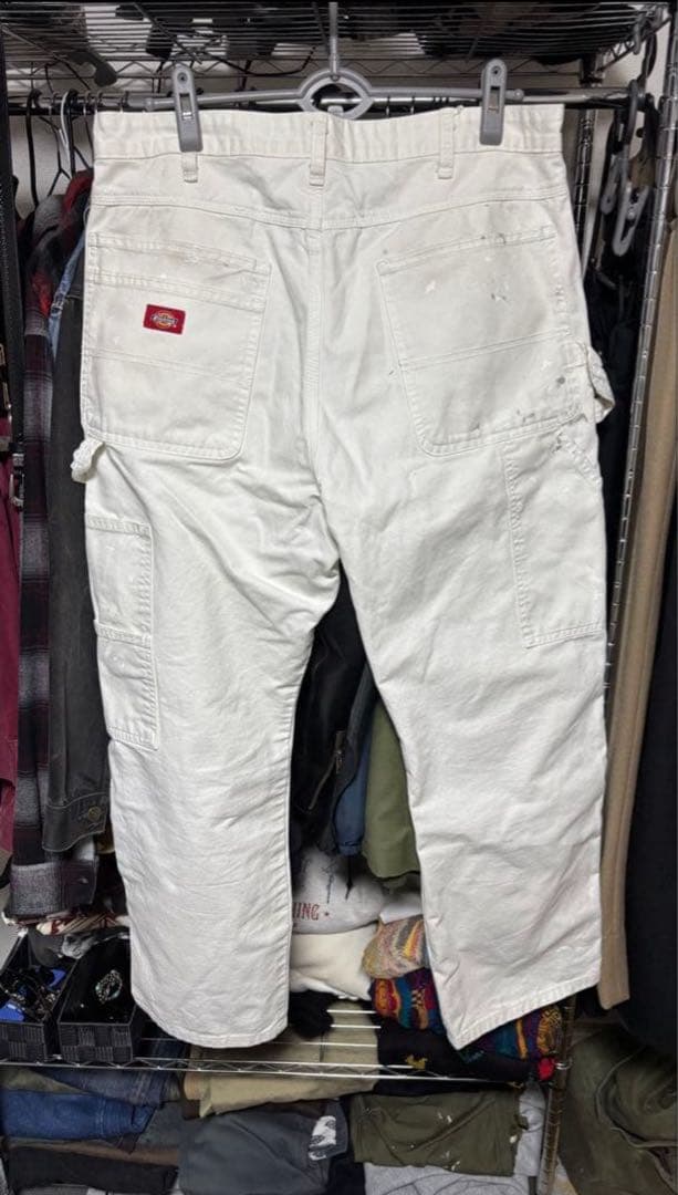 Dickies 白ペインターパンツ ペンキ飛び