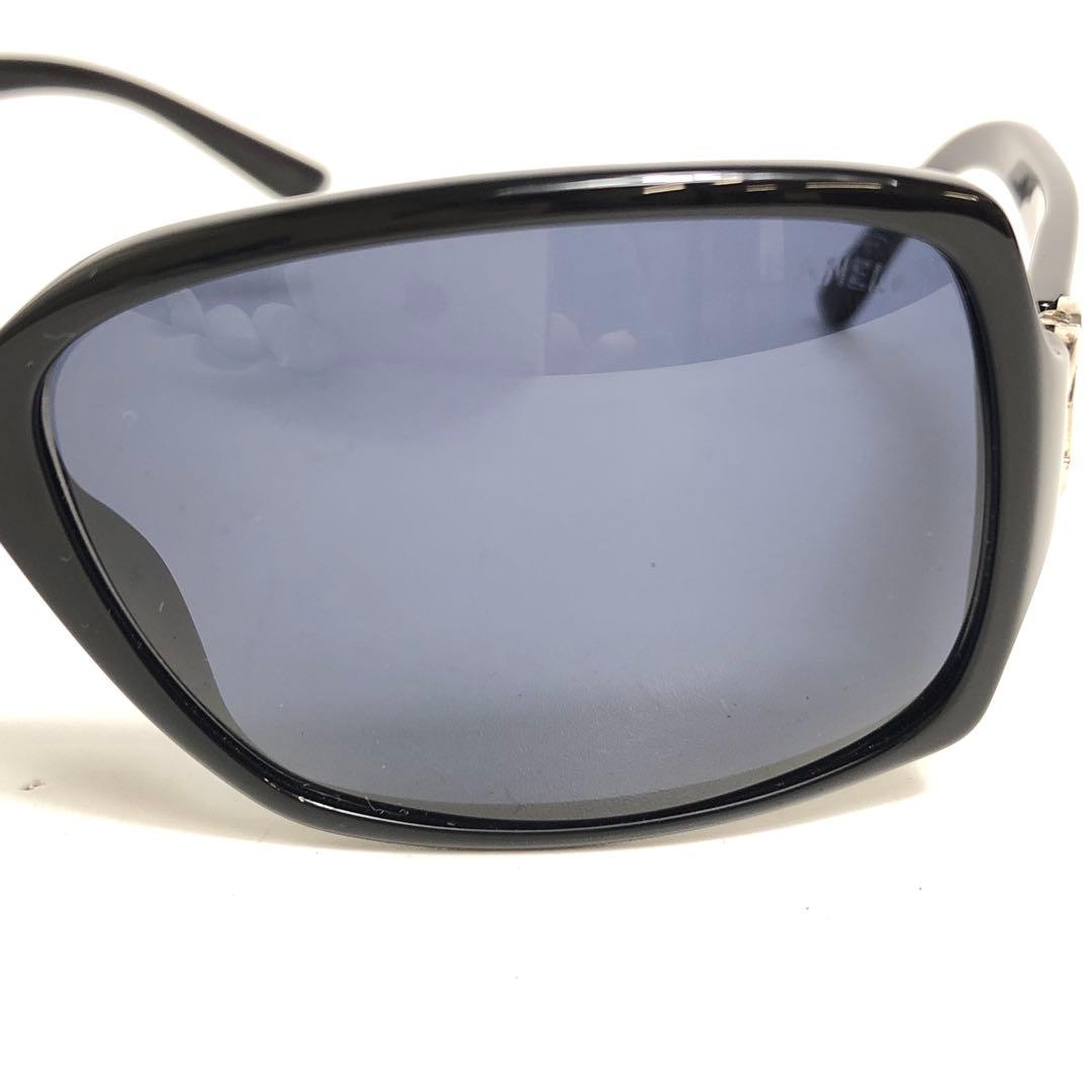 ★8F069 シャネル サングラス ココマーク シルバー金具 ブラック 黒