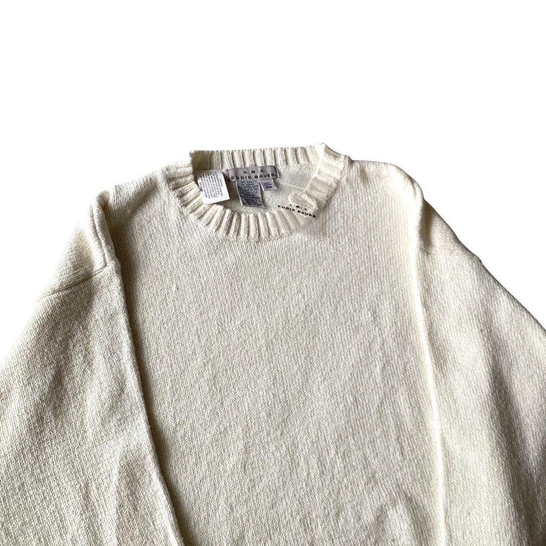 デッドストック 90s AKA EDDIE BAUER コットンニットセーター