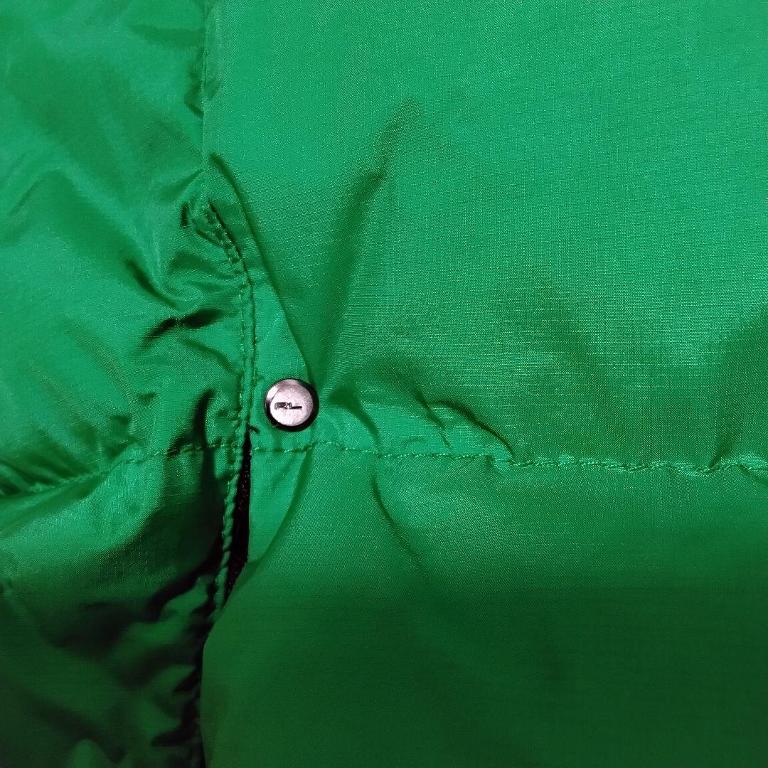 ポロバイラルフローレン フード付きダウンベスト ビッグポニー メンズS 星条旗