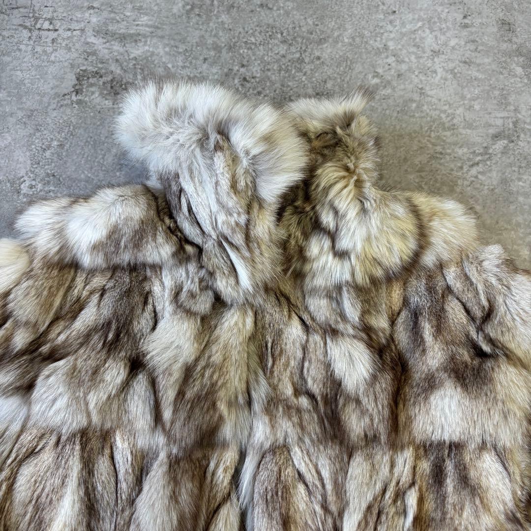 clear クリア ファーコート ブルーフォックス ハーフコート 毛皮 9号