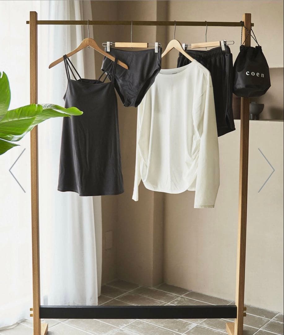 coen 【5点セット】フレアキャミソールスイムウェアLサイズ　ダークグレー