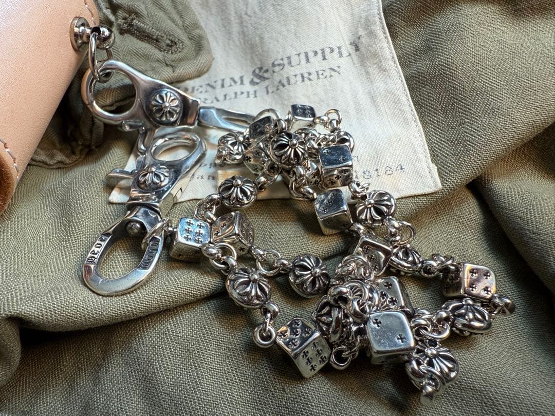 【Dice × Flower ウォレットチェーン】 重厚で存在感QBSZSZ04