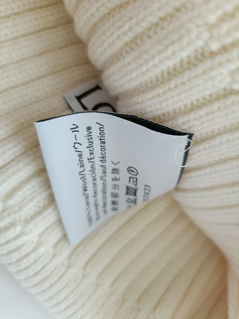 最終【未使用】ロエベ　LOEWE ビーニー　ニット帽　ホワイト